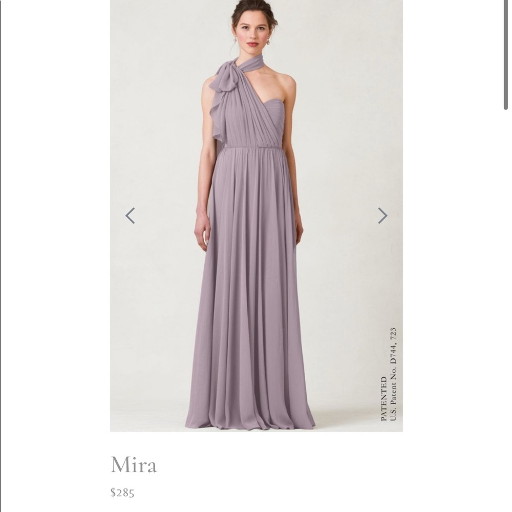 Jenny Yoo luxe chiffon Mira gown in lilac